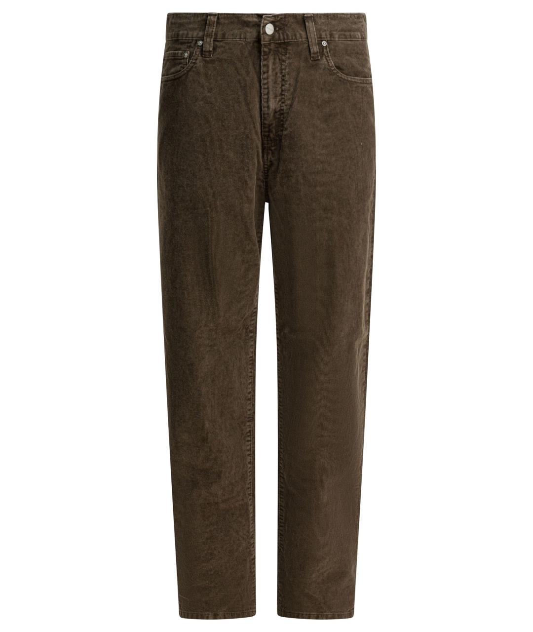 CARHARTT WIP Коричневые хлопковые повседневные брюки, фото 1