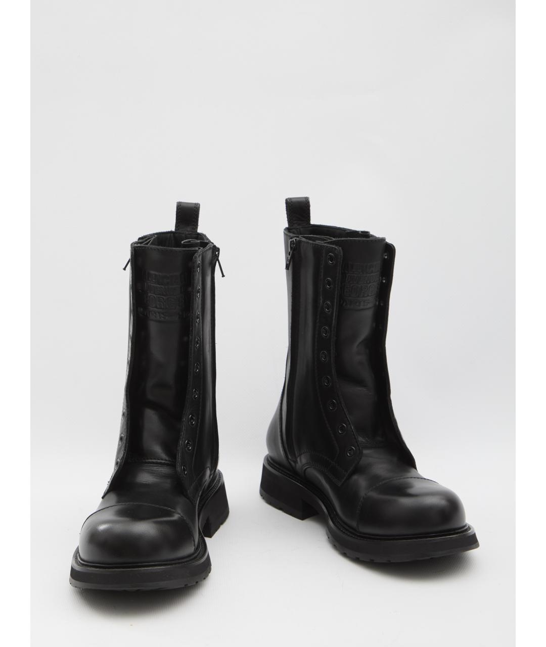 BALENCIAGA Черные кожаные ботинки, фото 5