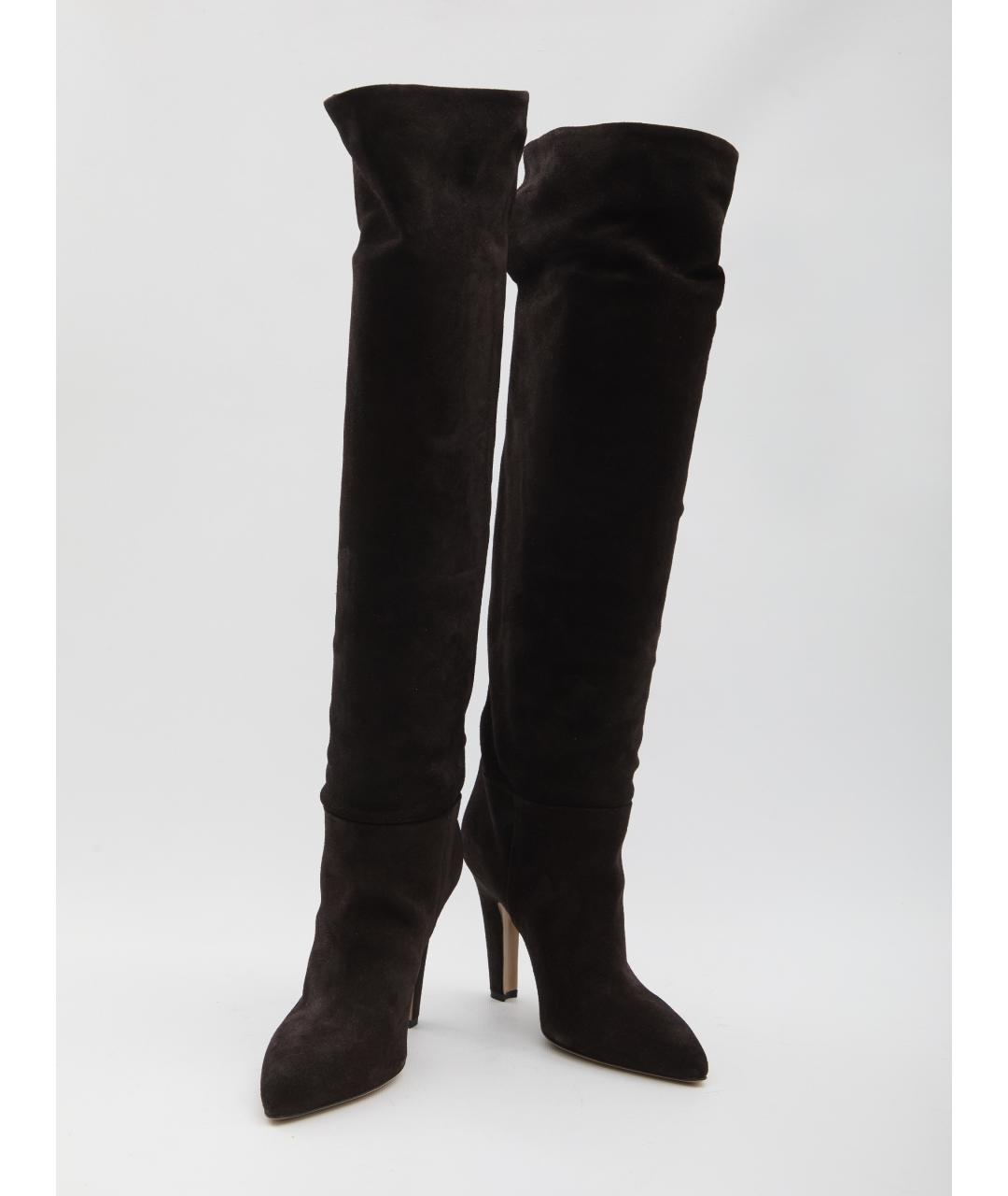 PARIS TEXAS Коричневые замшевые сапоги, фото 5