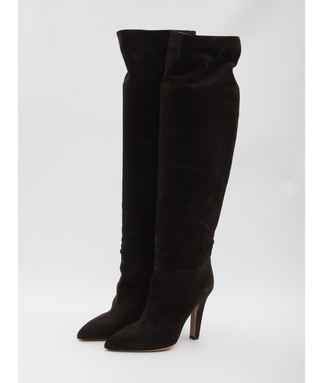 PARIS TEXAS Коричневые замшевые сапоги, фото 2