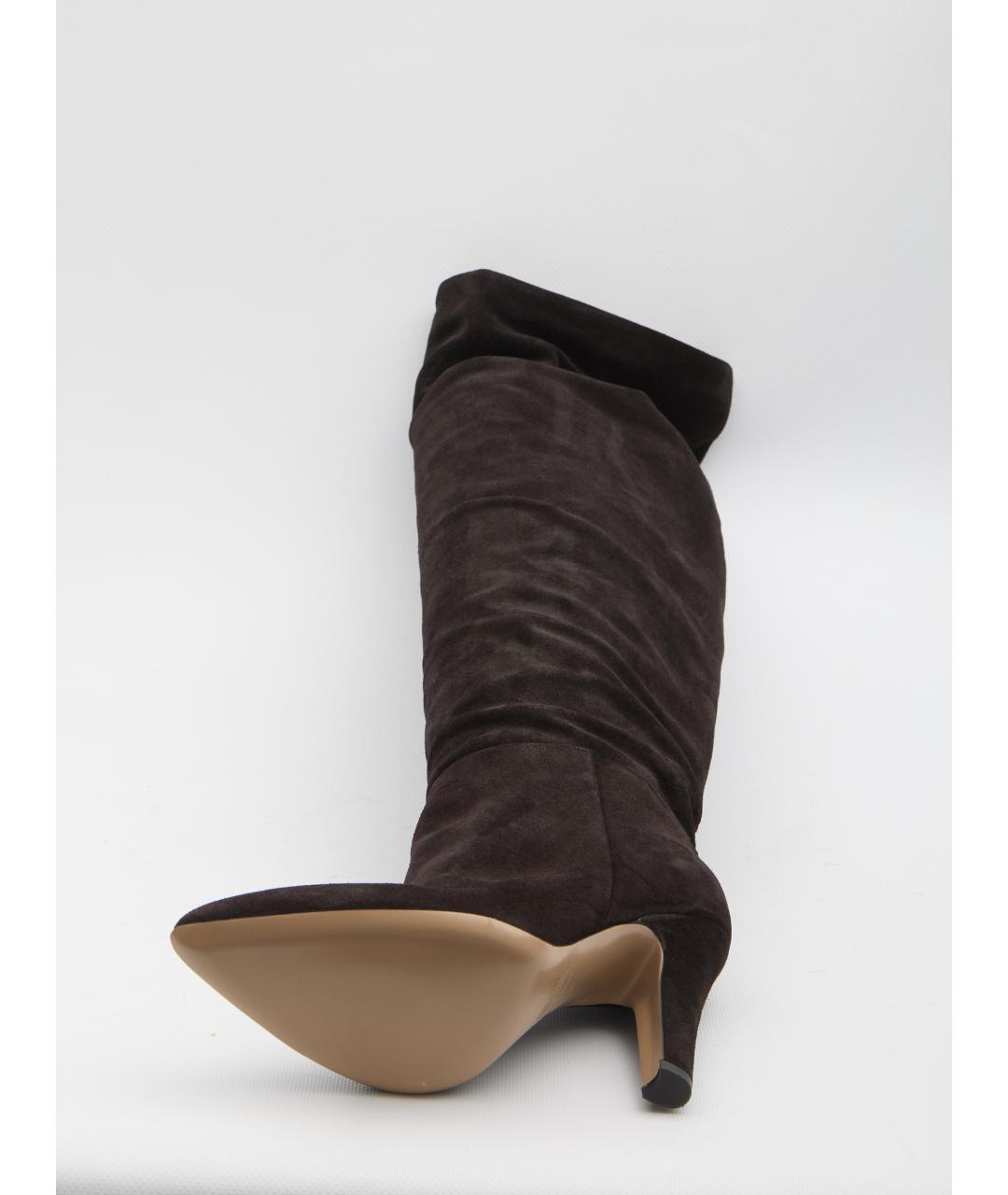 PARIS TEXAS Коричневые замшевые сапоги, фото 4
