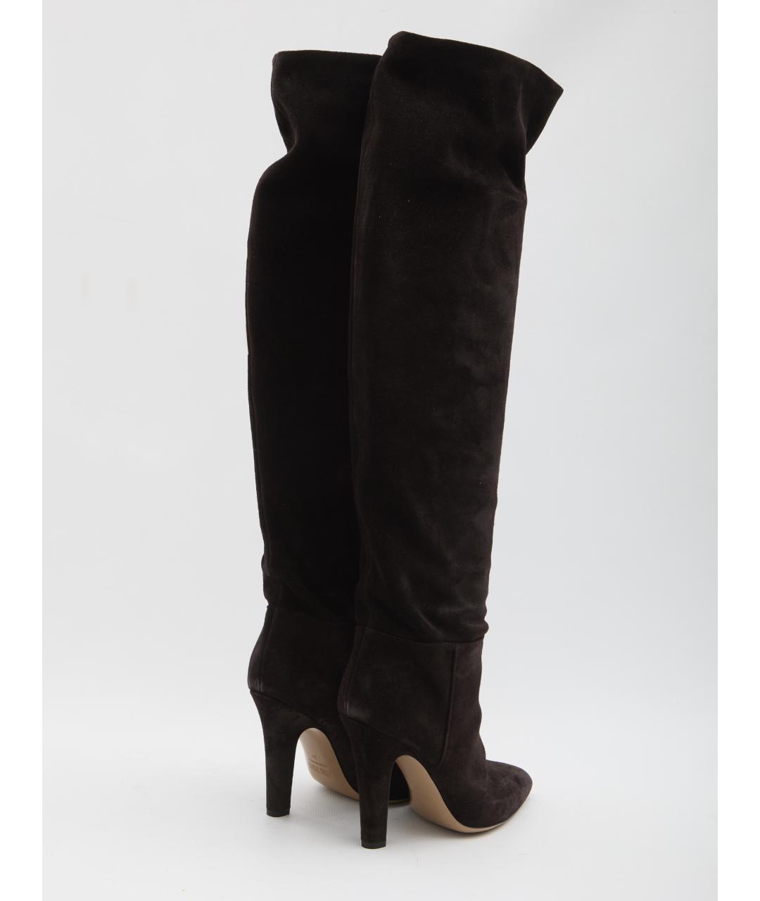 PARIS TEXAS Коричневые замшевые сапоги, фото 3