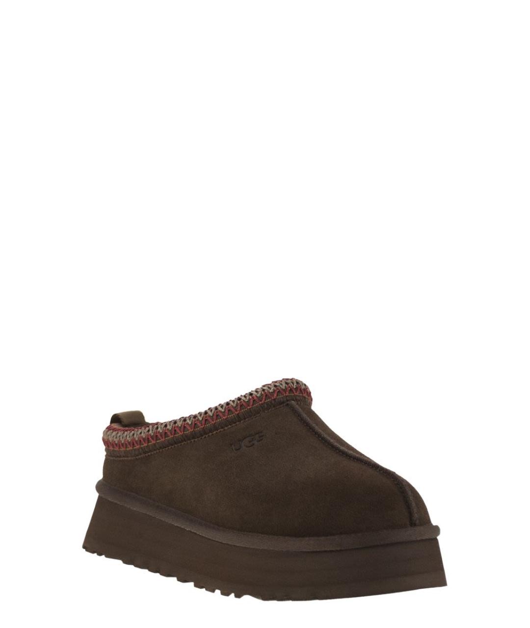 UGG AUSTRALIA Коричневые нубуковые мюли, фото 2