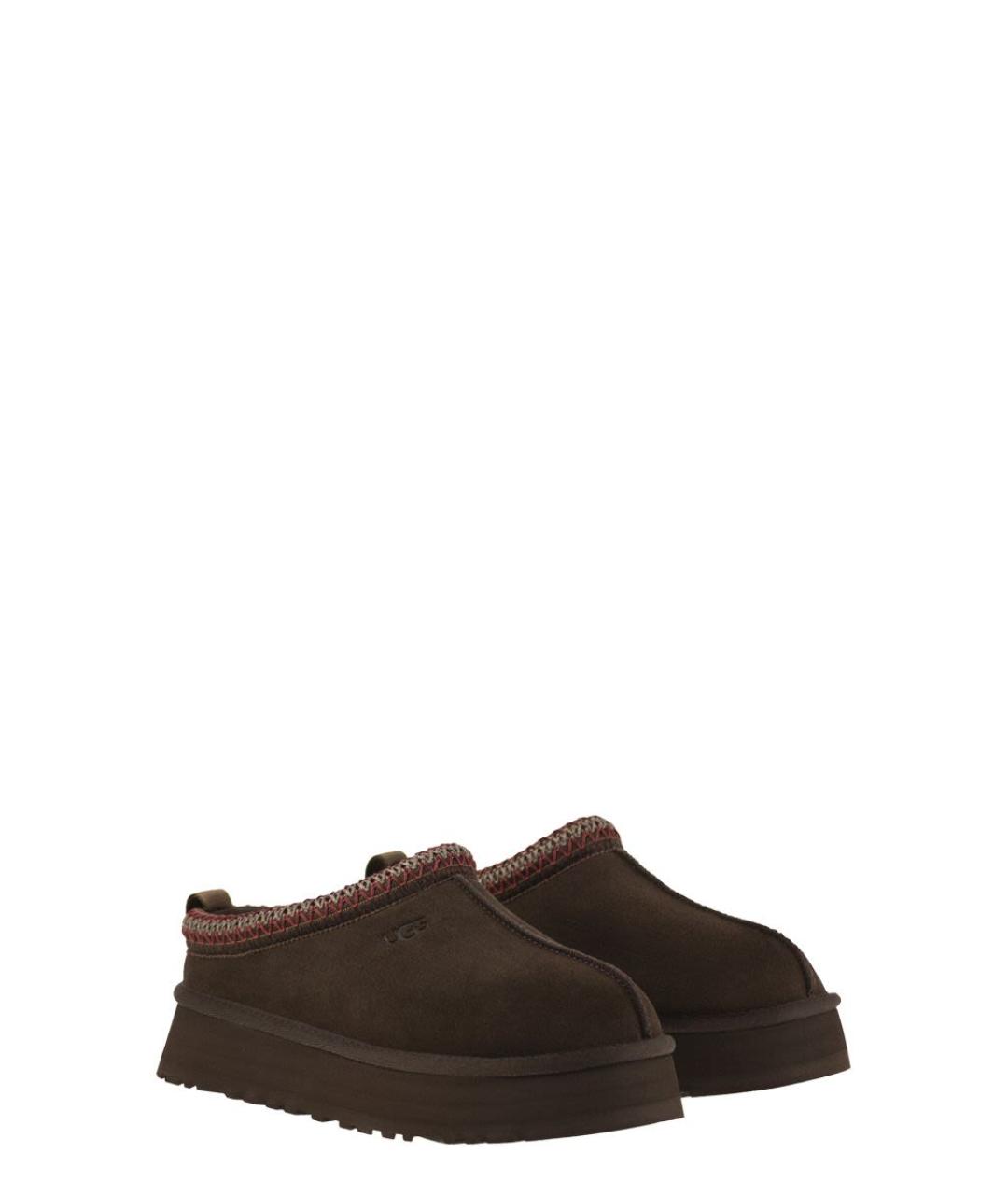 UGG AUSTRALIA Коричневые нубуковые мюли, фото 4
