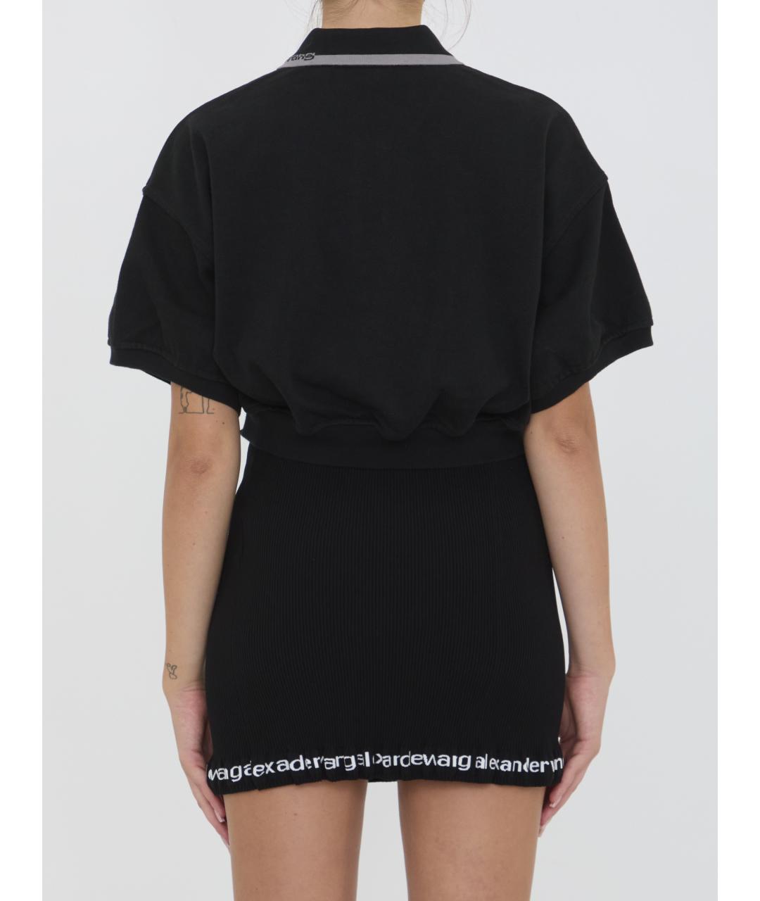 ALEXANDER WANG Черная хлопковая футболка, фото 4