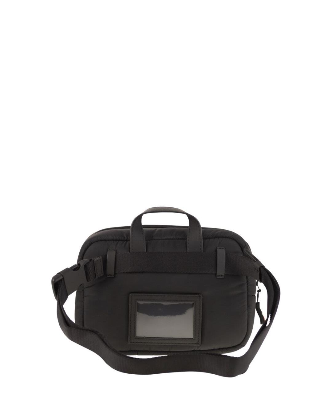 MONCLER Черная синтетическая сумка с короткими ручками, фото 2