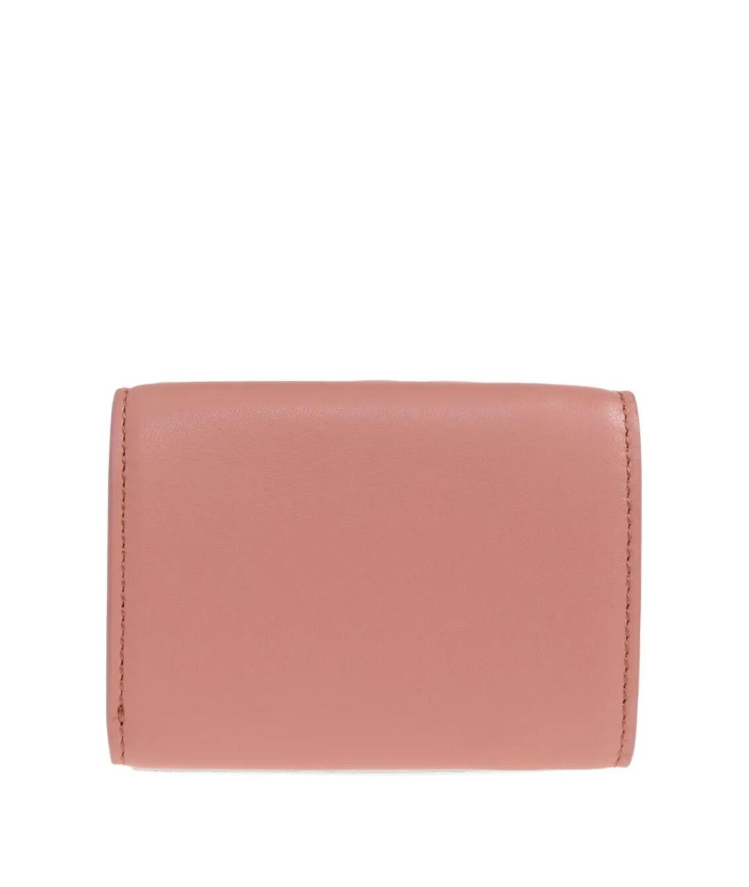 FENDI Розовый кожаный кошелек, фото 2