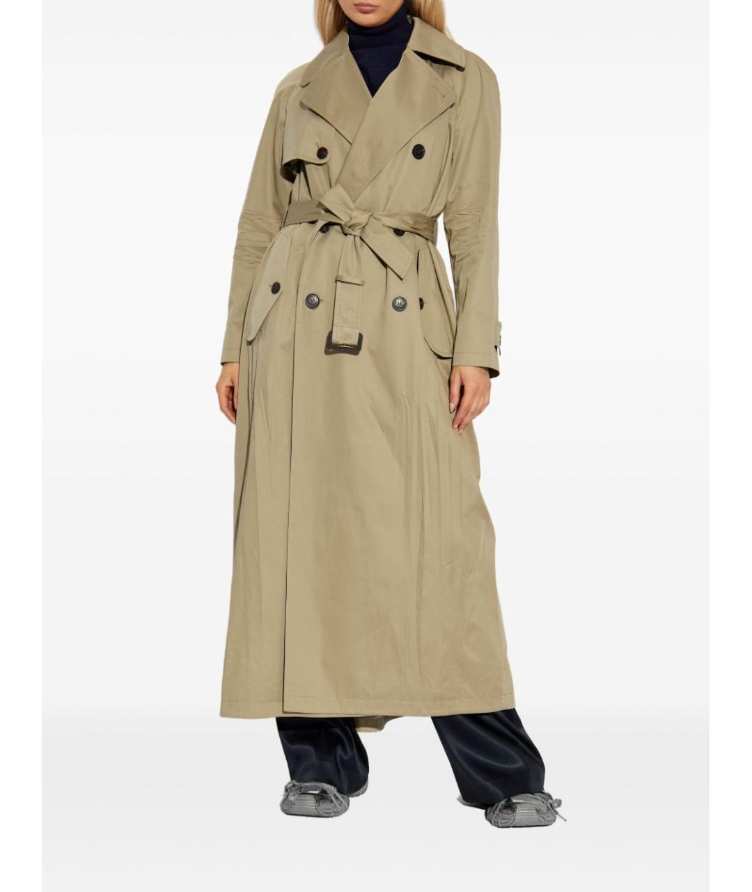 BALENCIAGA Бежевый хлопковый тренч/плащ, фото 5