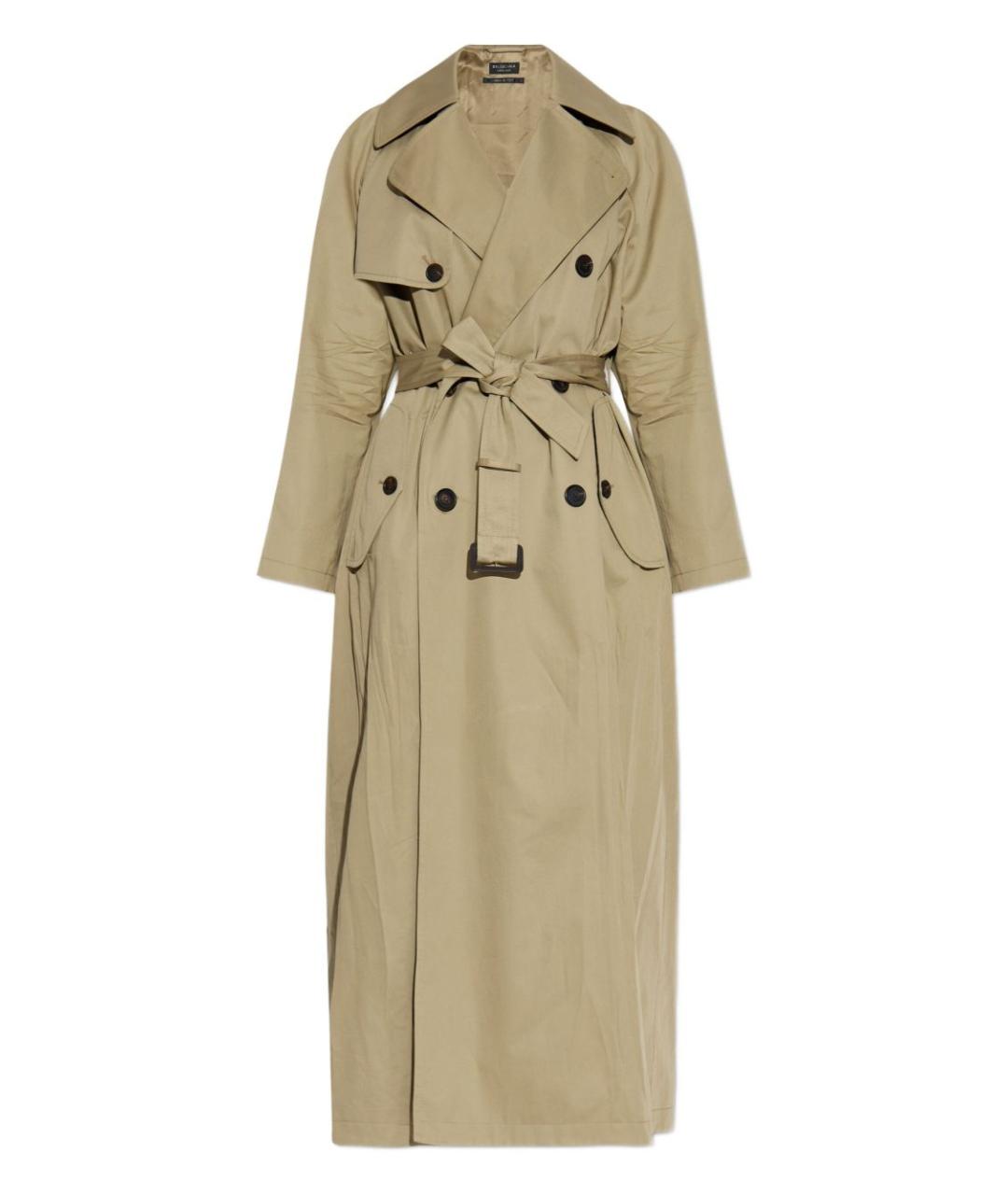 BALENCIAGA Бежевый хлопковый тренч/плащ, фото 1