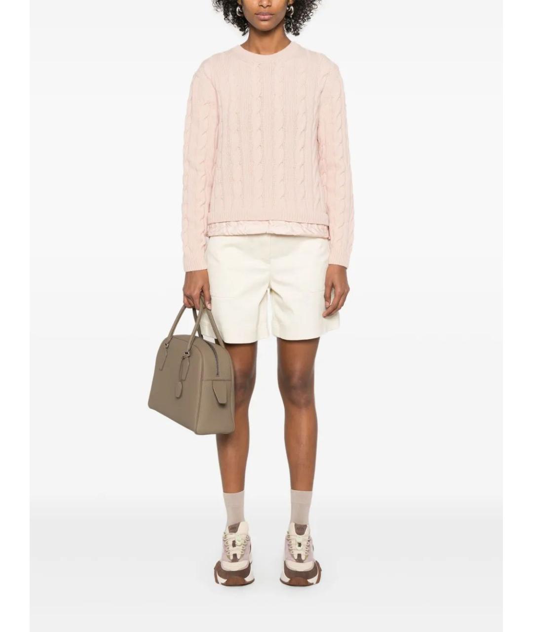 MONCLER Бежевые хлопковые шорты, фото 5