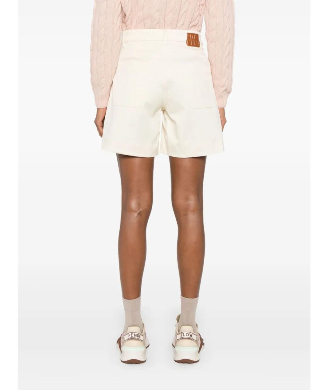 MONCLER Бежевые хлопковые шорты, фото 3