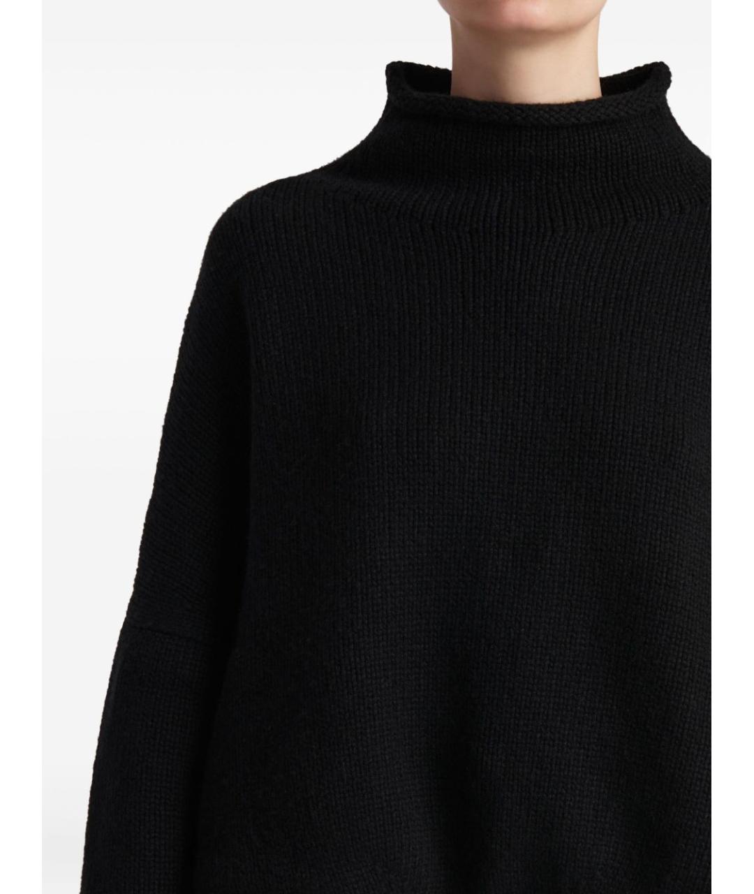 KHAITE Черный кашемировый джемпер / свитер, фото 4