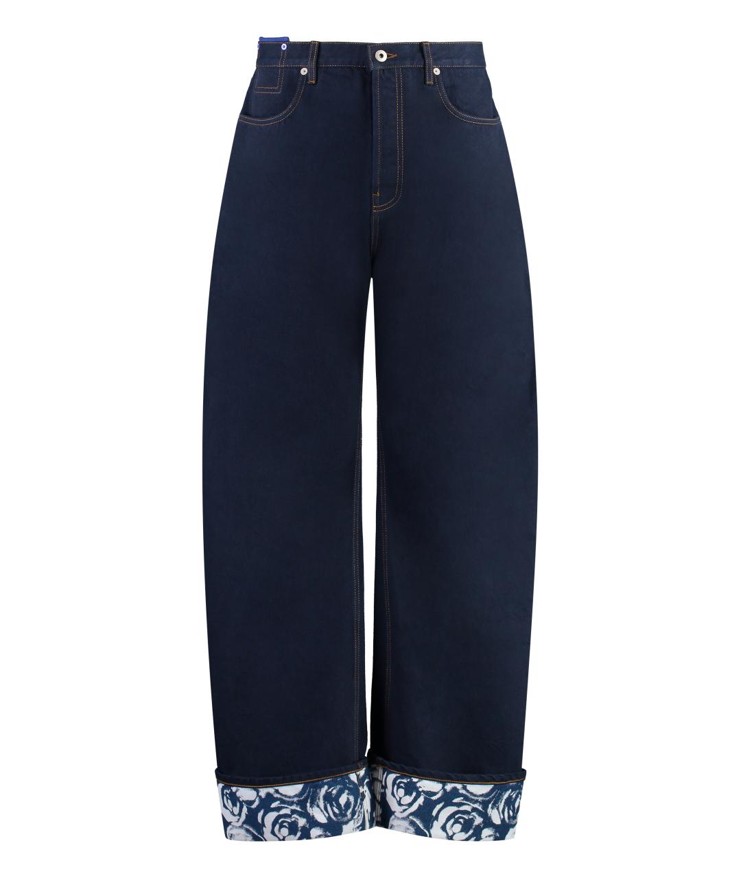 BURBERRY Синие хлопковые прямые джинсы, фото 1