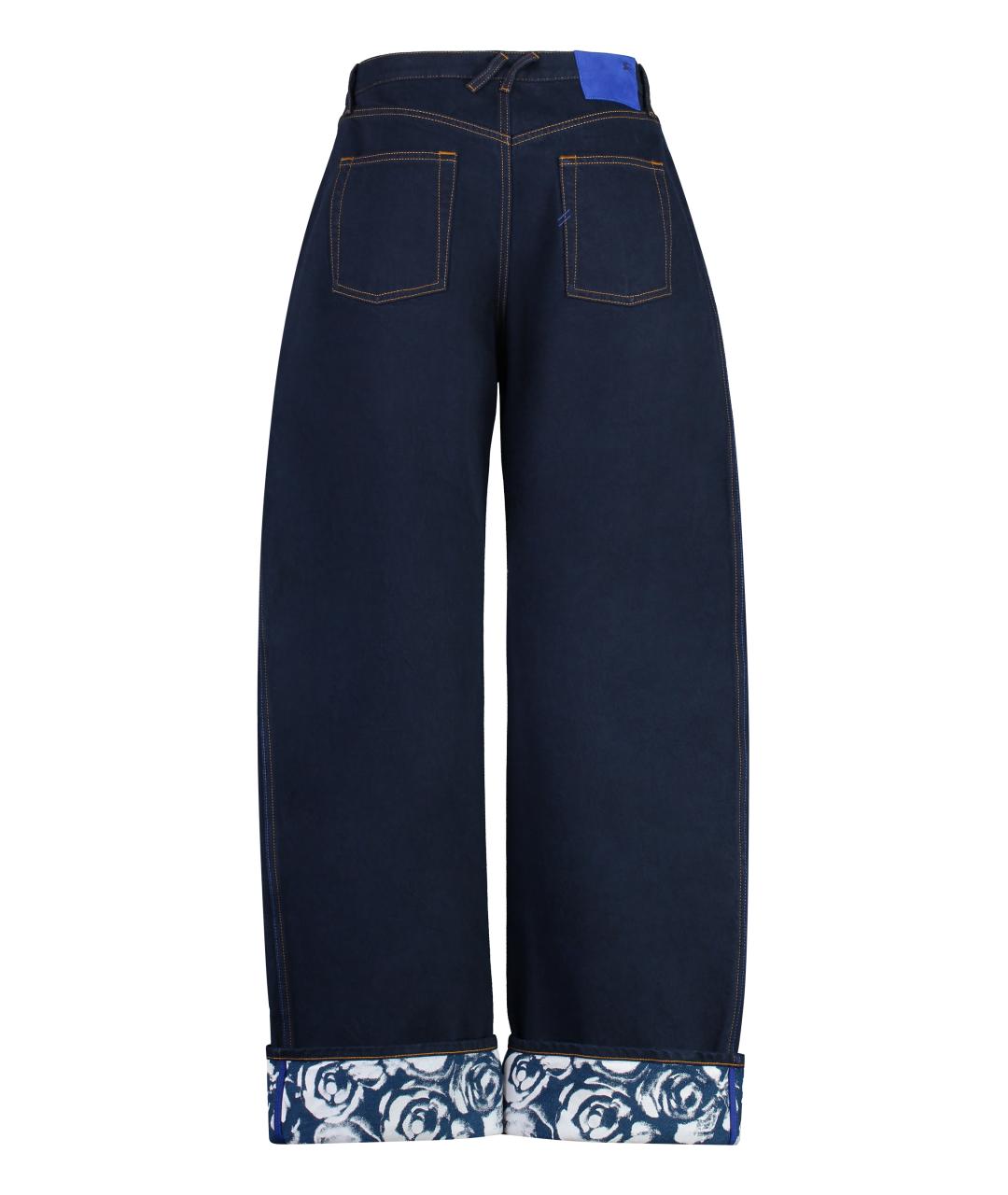 BURBERRY Синие хлопковые прямые джинсы, фото 2