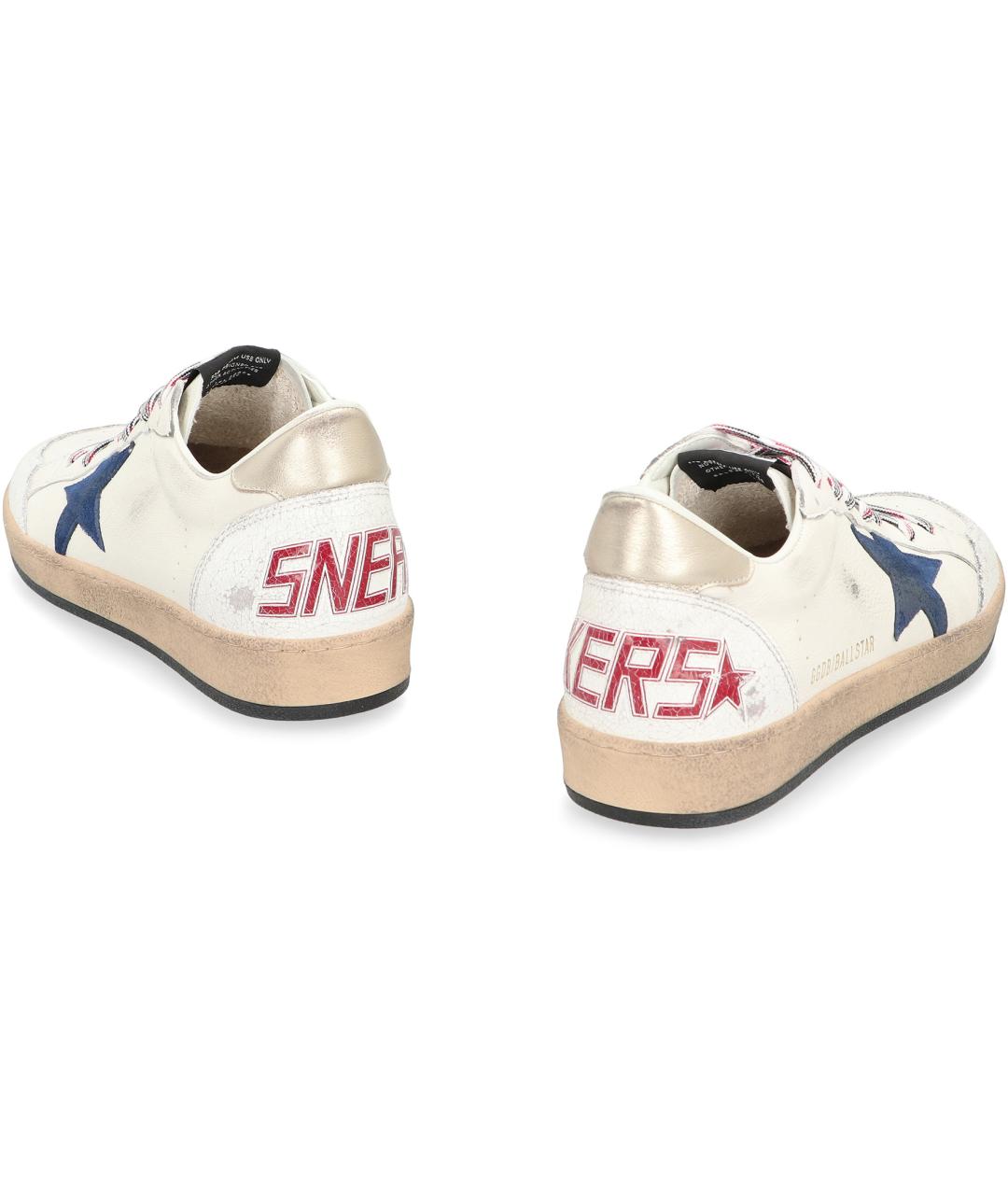 GOLDEN GOOSE DELUXE BRAND Белые кожаные низкие кроссовки / кеды, фото 4