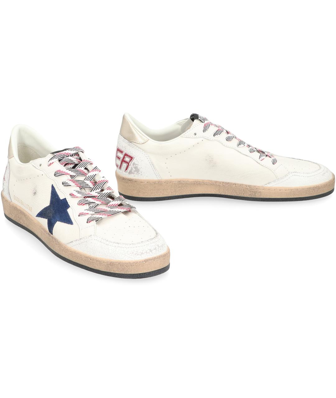 GOLDEN GOOSE DELUXE BRAND Белые кожаные низкие кроссовки / кеды, фото 3