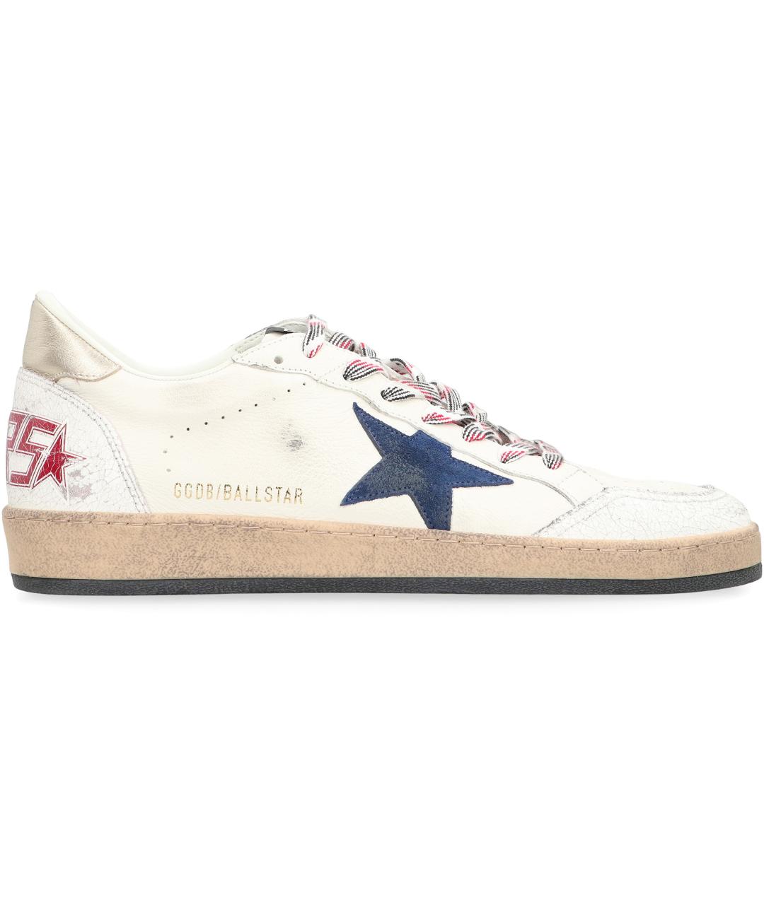 GOLDEN GOOSE DELUXE BRAND Белые кожаные низкие кроссовки / кеды, фото 2