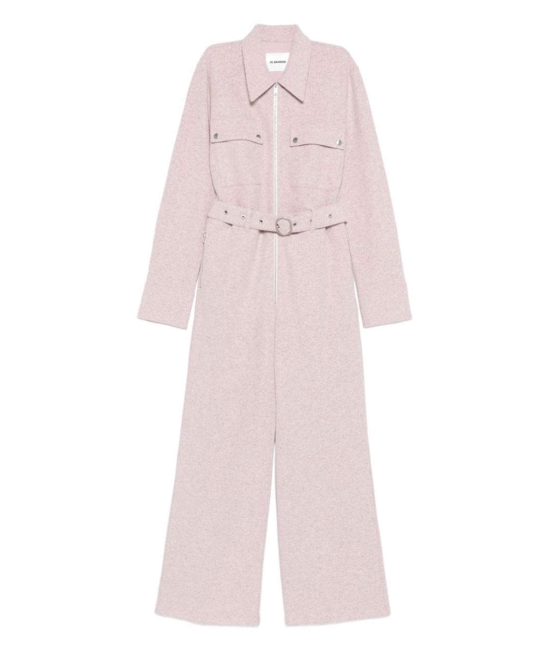 JIL SANDER Розовый шерстяной комбинезон, фото 1