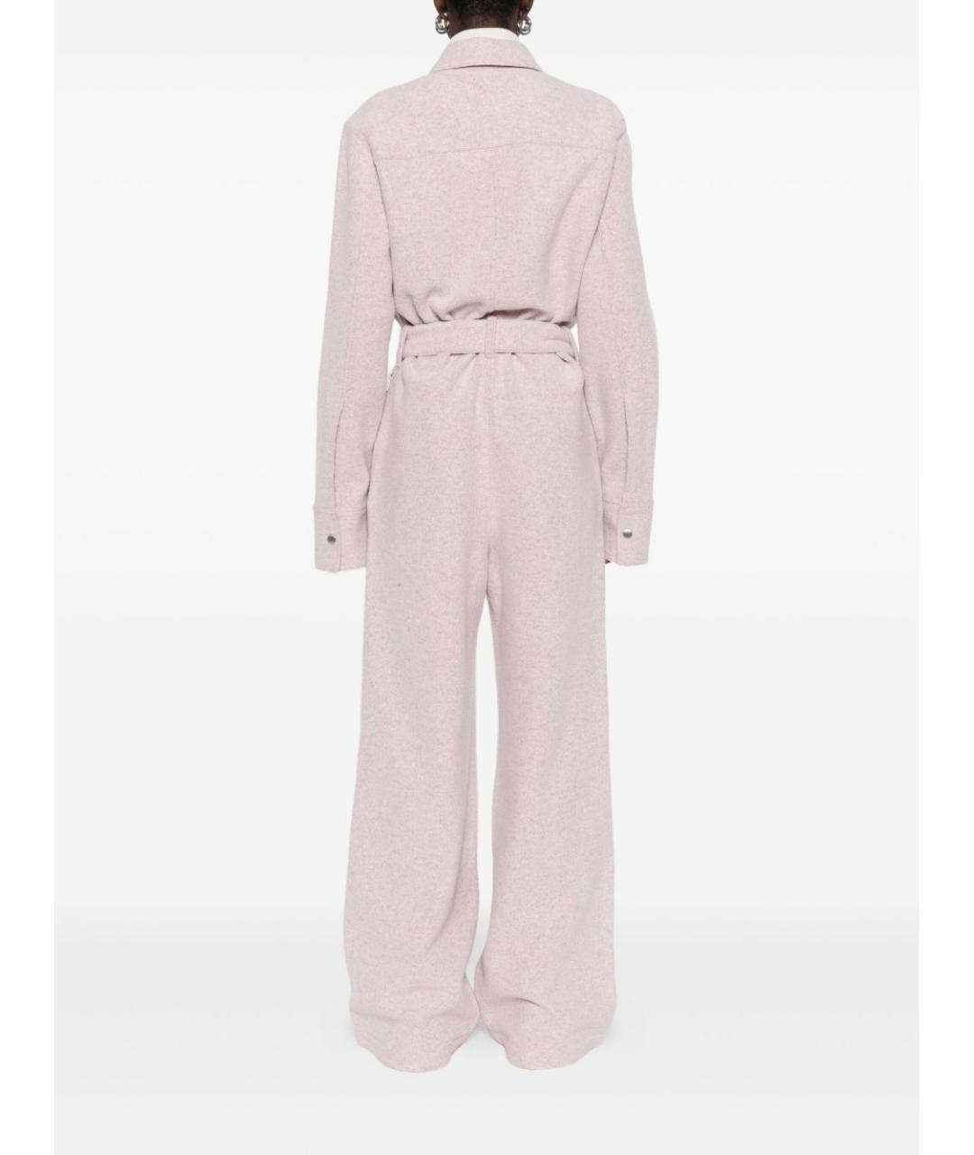 JIL SANDER Розовый шерстяной комбинезон, фото 2