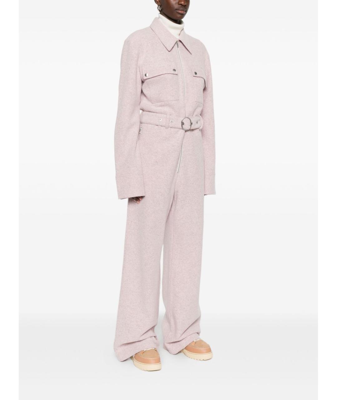 JIL SANDER Розовый шерстяной комбинезон, фото 5