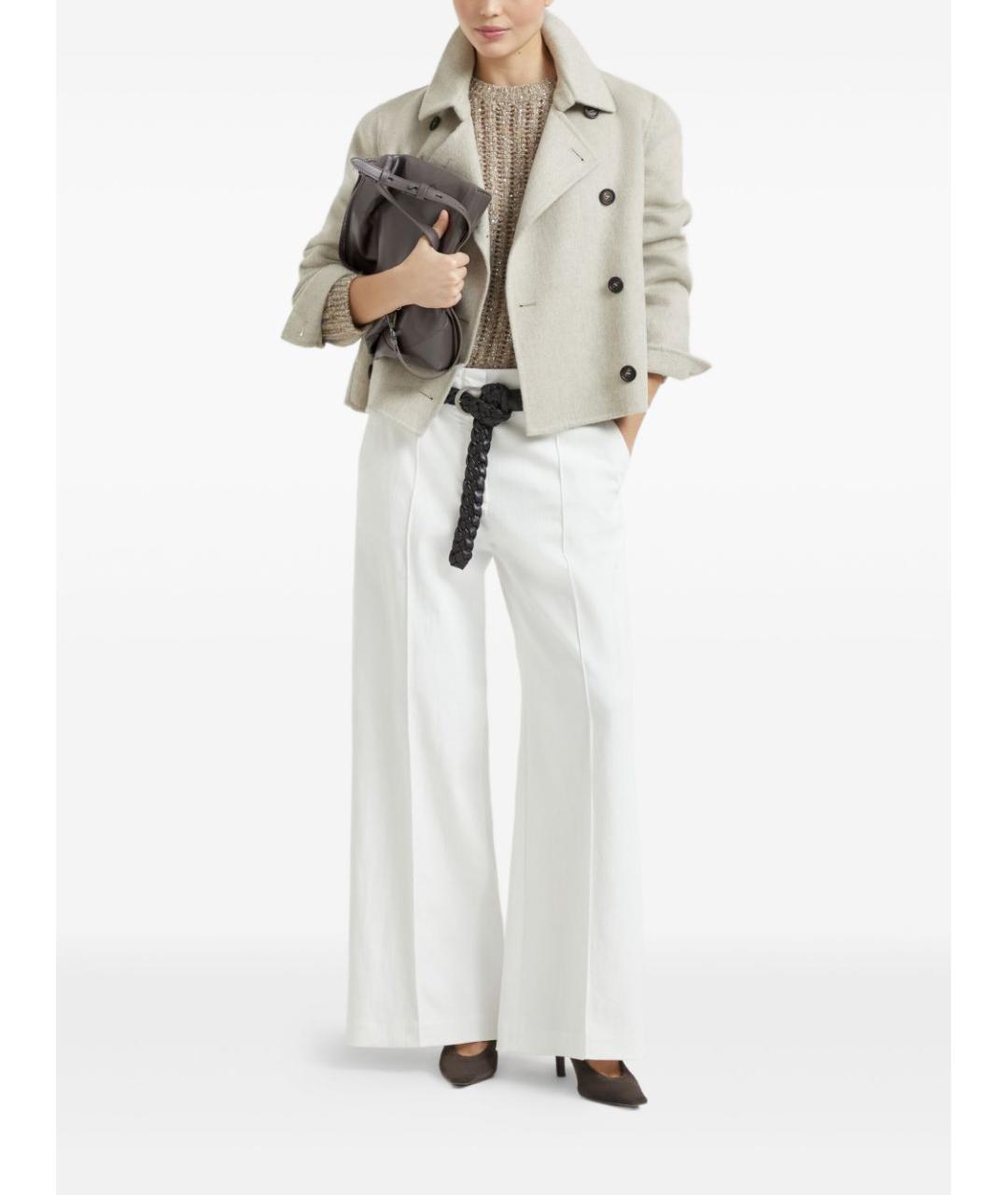 BRUNELLO CUCINELLI Бежевое кашемировое пальто, фото 2