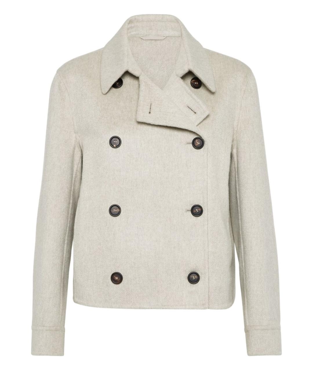 BRUNELLO CUCINELLI Бежевое кашемировое пальто, фото 1