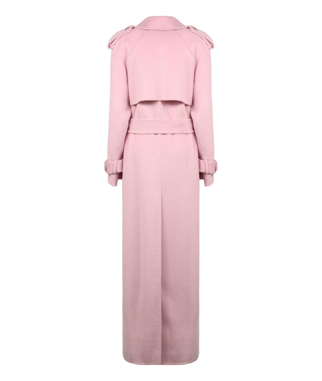 GIUSEPPE DI MORABITO Розовое шерстяное пальто, фото 2