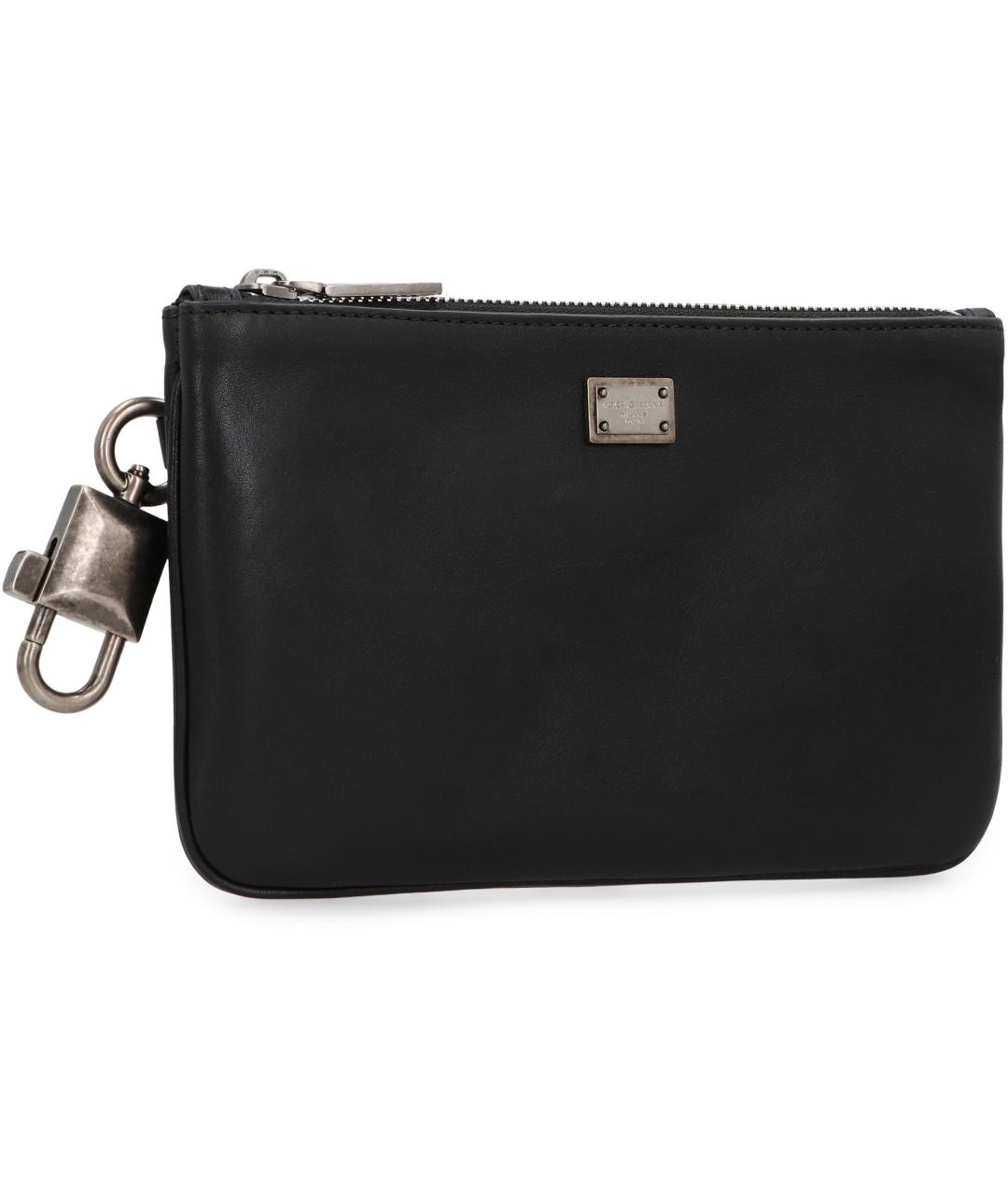 DOLCE&GABBANA Черный кожаный кошелек, фото 3