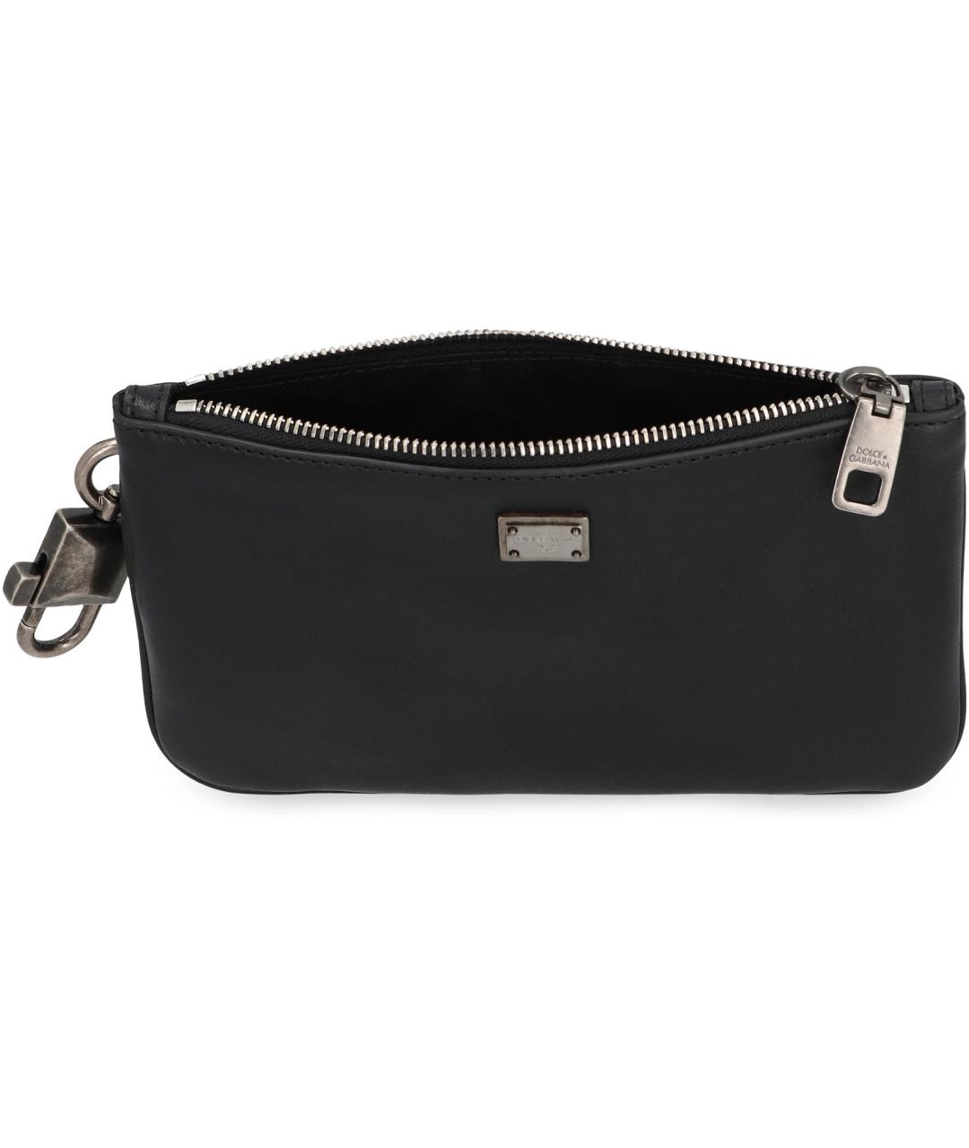 DOLCE&GABBANA Черный кожаный кошелек, фото 5