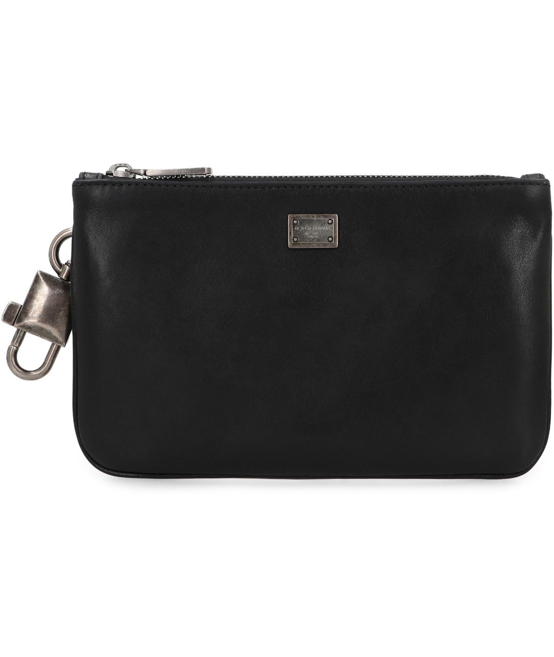 DOLCE&GABBANA Черный кожаный кошелек, фото 2