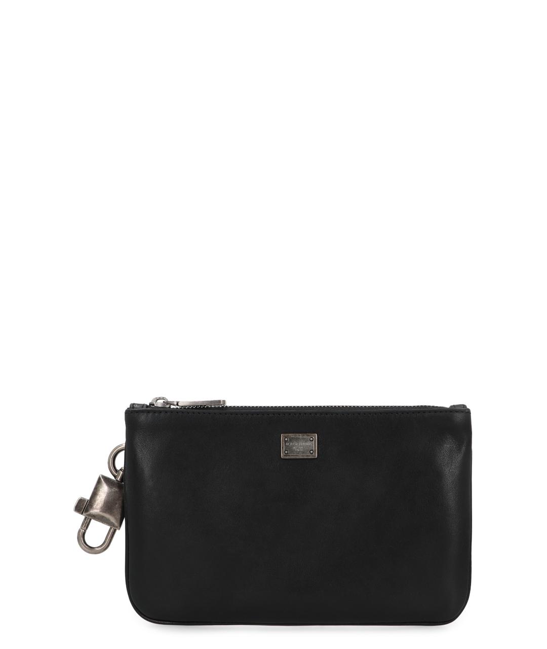 DOLCE&GABBANA Черный кожаный кошелек, фото 1