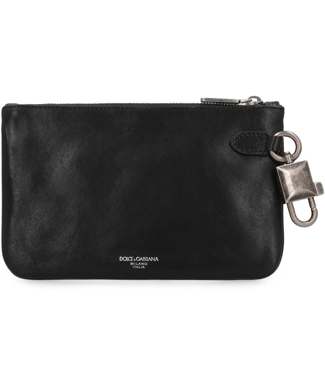 DOLCE&GABBANA Черный кожаный кошелек, фото 4