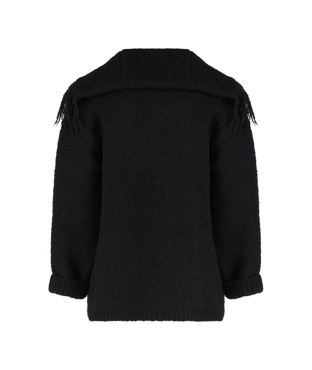 DRIES VAN NOTEN Черный шерстяной кардиган, фото 2