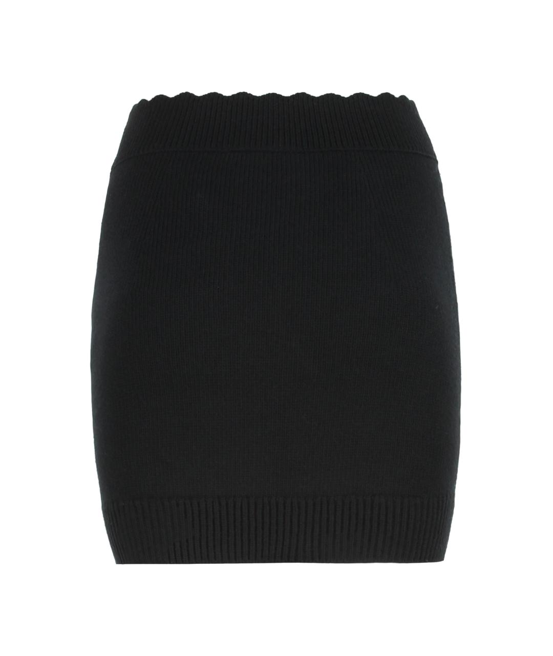 CHLOE Черная шерстяная юбка мини, фото 2