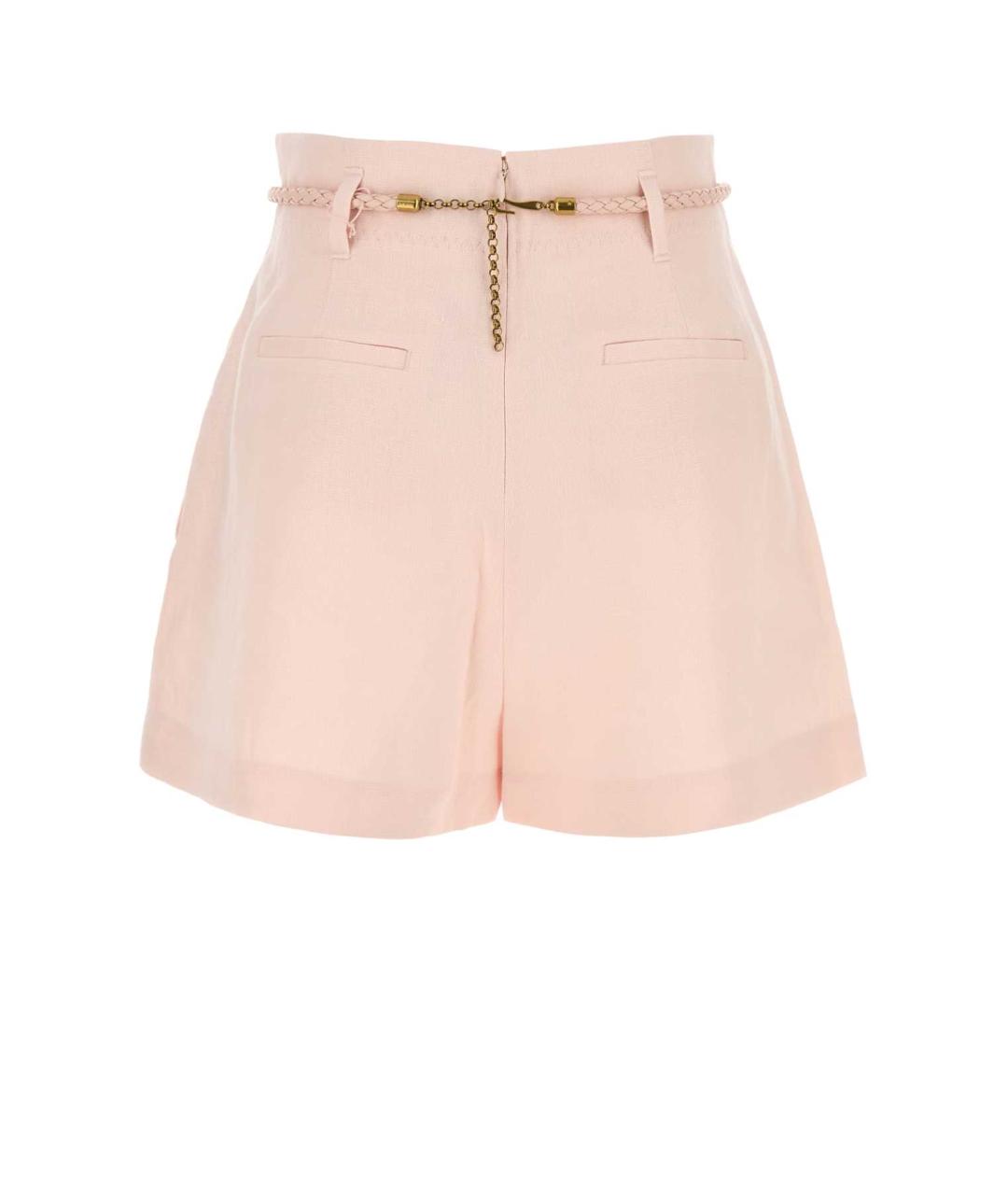 ZIMMERMANN Розовые льняные шорты, фото 2