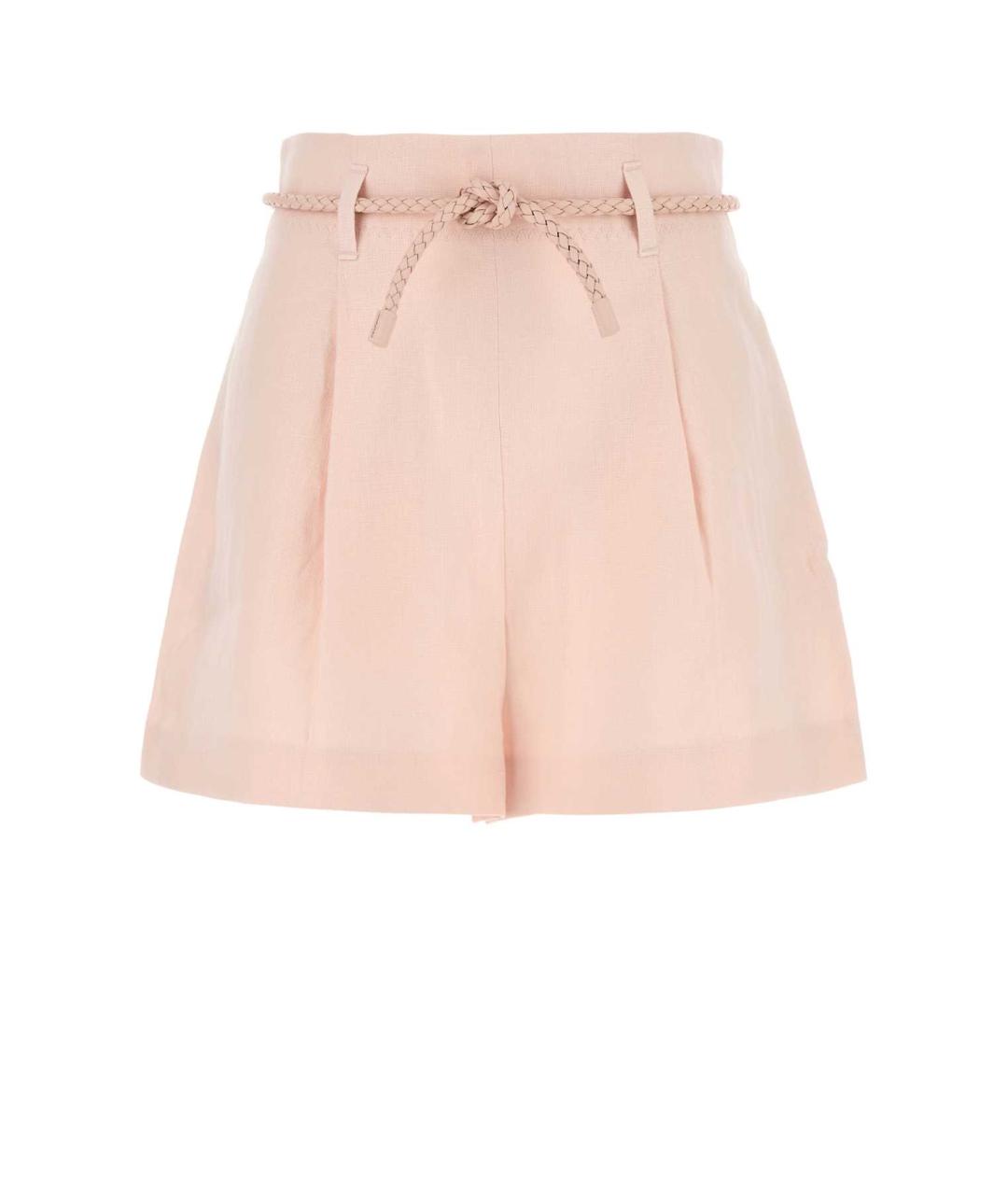 ZIMMERMANN Розовые льняные шорты, фото 1
