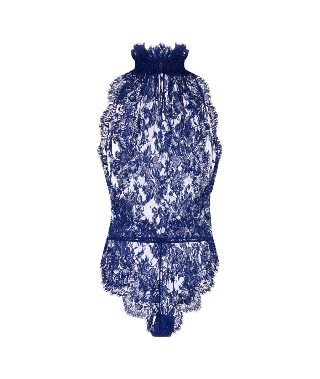 SAINT LAURENT Синее полиэстеровое боди, фото 2