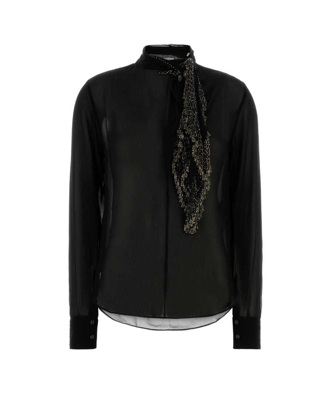 ISABEL MARANT Черная шелковая блузы, фото 1