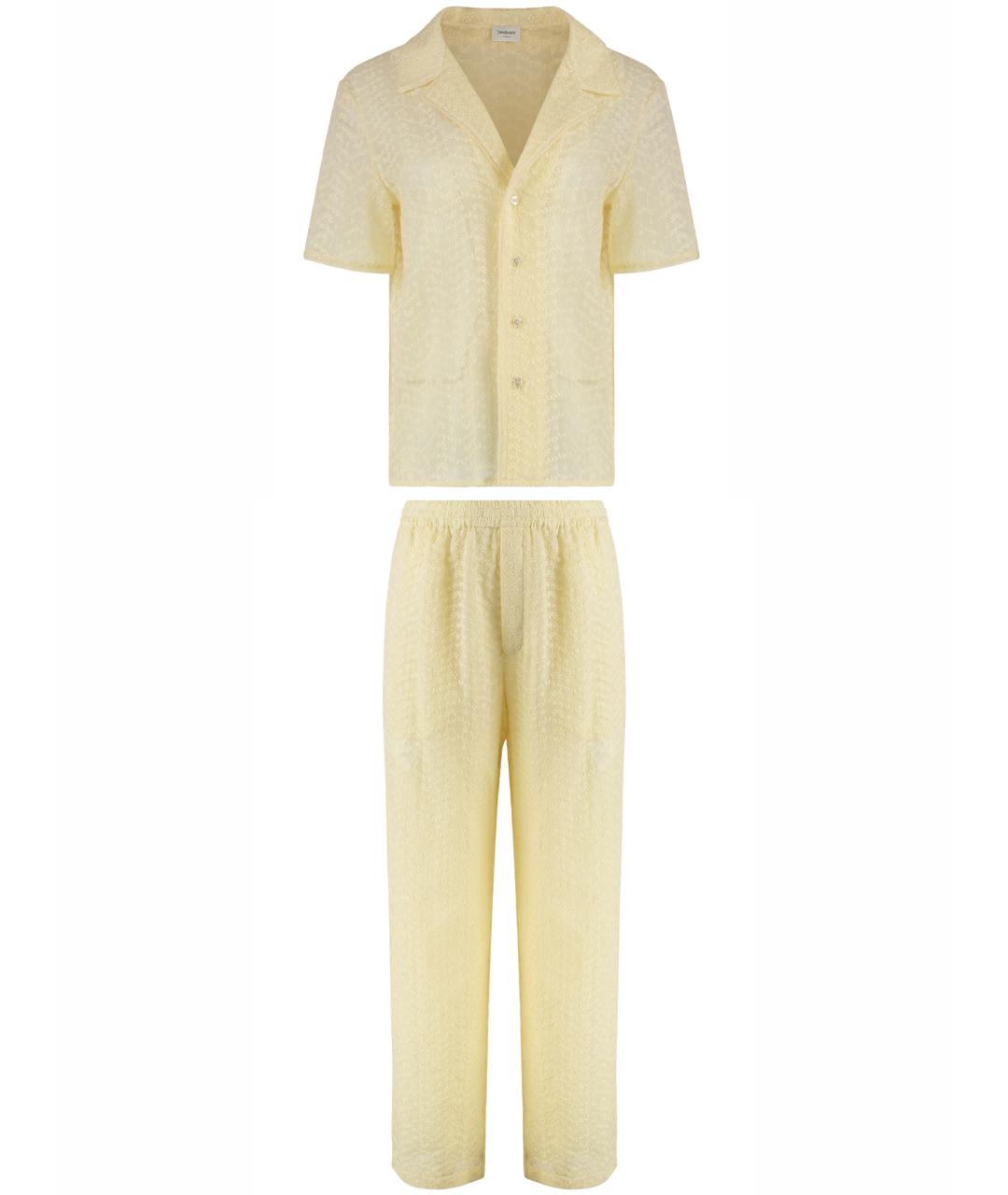 SAINT LAURENT Желтый хлопковый жакет/пиджак, фото 1