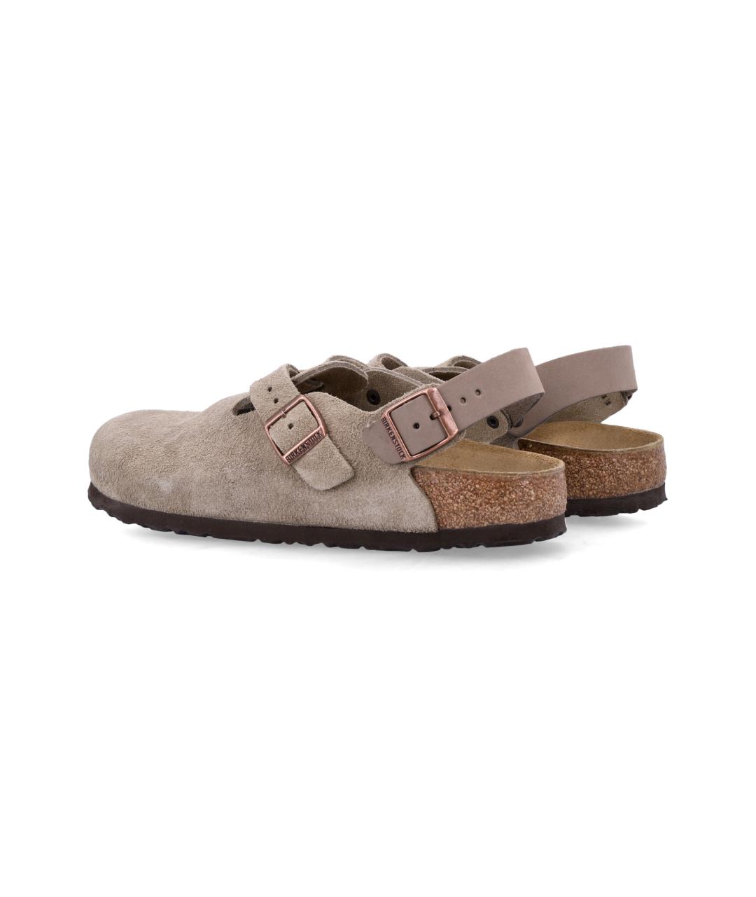 BIRKENSTOCK Бежевые замшевые сандалии, фото 3