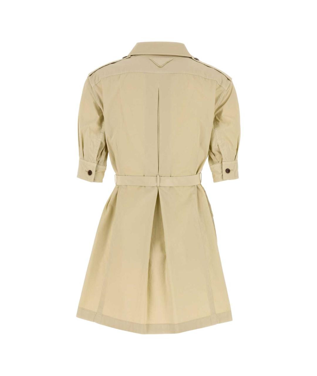 PRADA Бежевое хлопковое повседневное платье, фото 2
