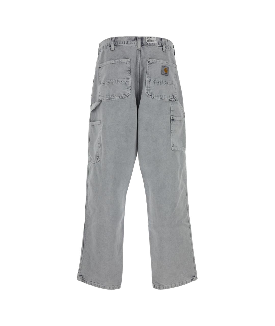 CARHARTT WIP Серые хлопковые повседневные брюки, фото 2
