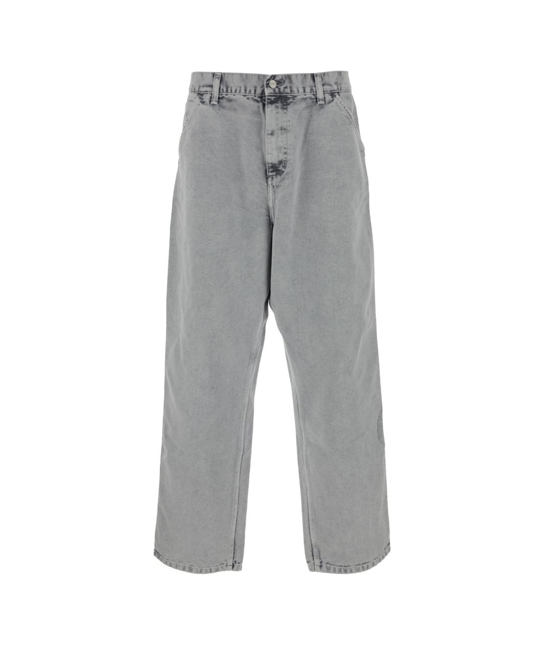 CARHARTT WIP Серые хлопковые повседневные брюки, фото 1