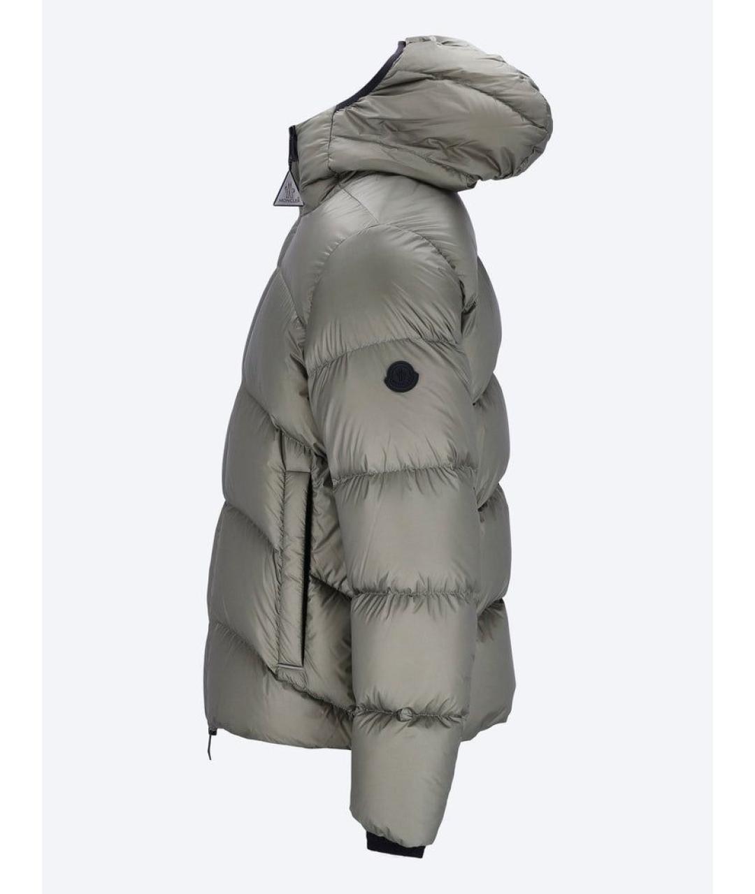 MONCLER Серая полиамидовая куртка, фото 2