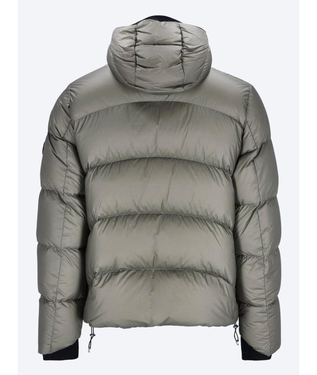 MONCLER Серая полиамидовая куртка, фото 3