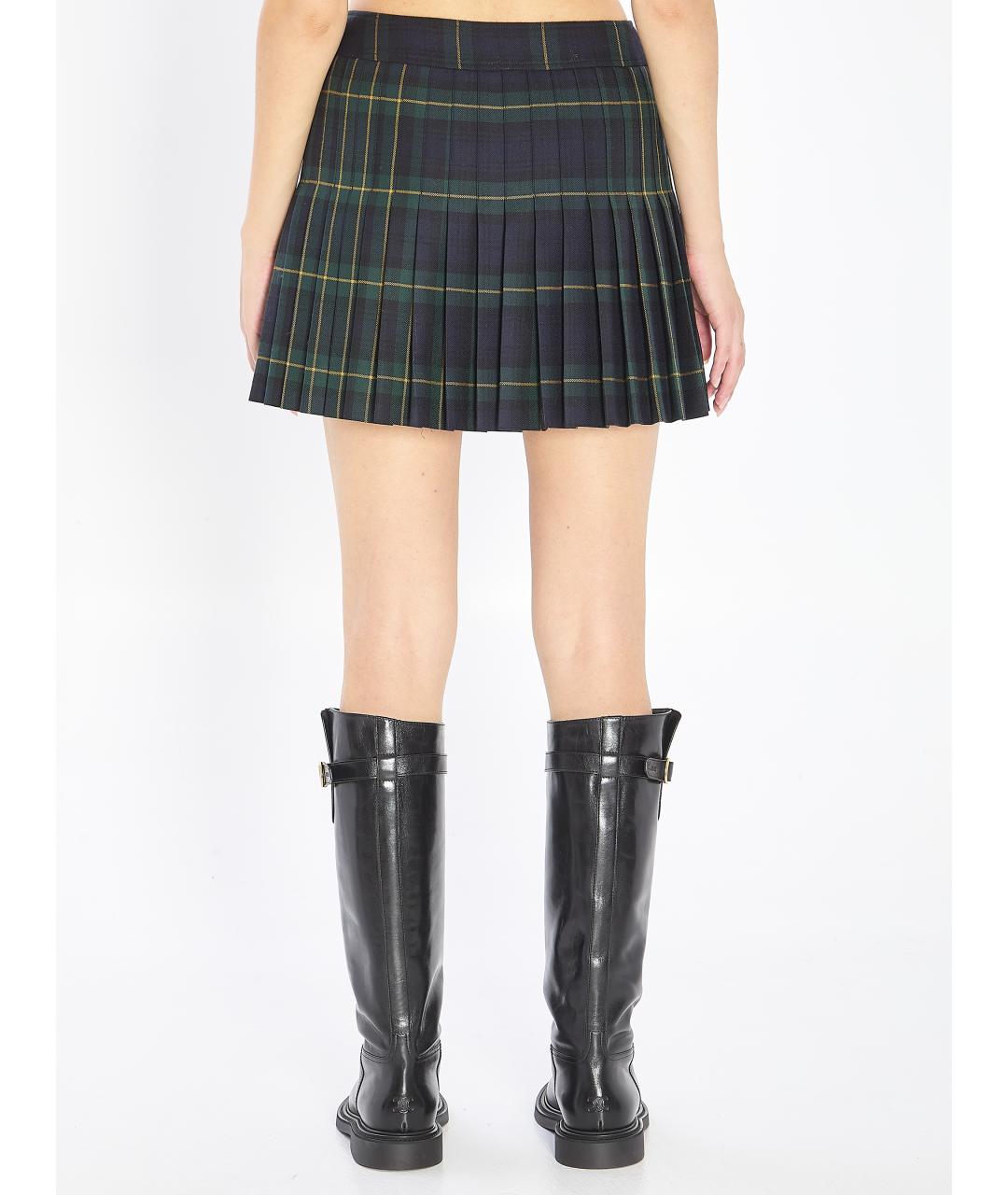 CELINE Мульти шерстяная юбка мини, фото 5