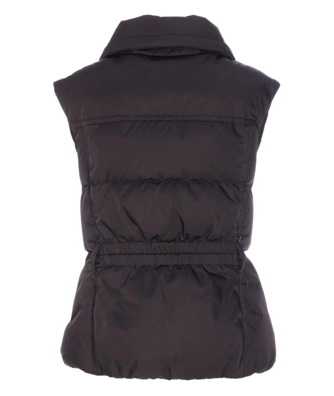 MONCLER Черный полиэстеровый жилет, фото 2