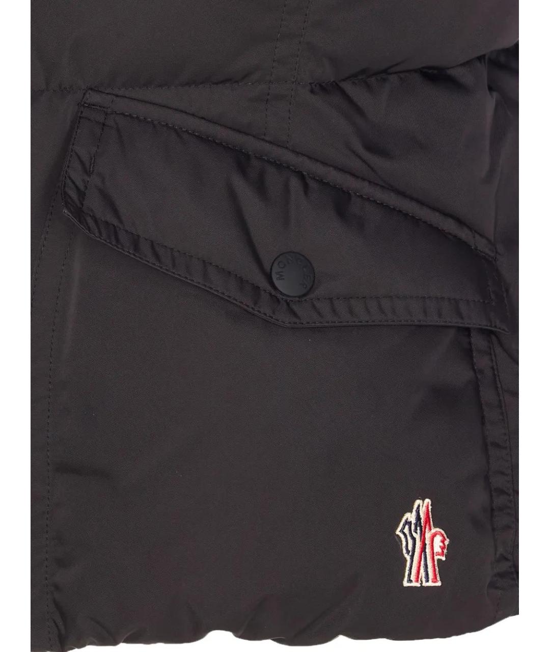 MONCLER Черный полиэстеровый жилет, фото 4