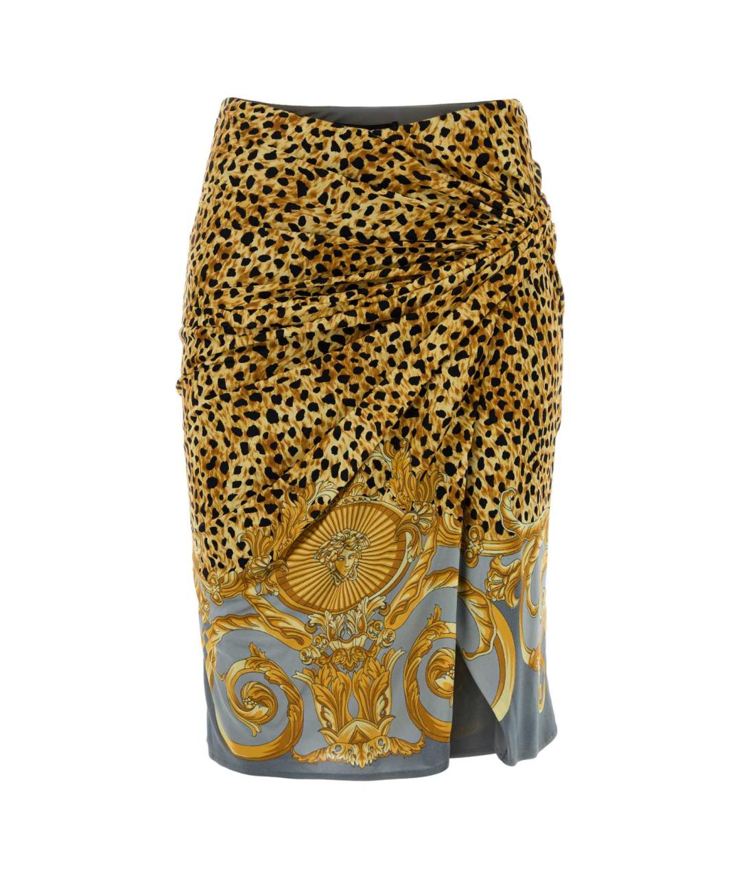 VERSACE Мульти вискозная юбка миди, фото 1