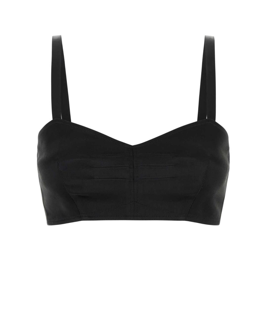 PRADA Черная вискозная футболка, фото 1